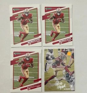 Panini Lot of 4 San Francisco 49ers Brandon Aiyuk Football Cards (Z1) - Picture 1 of 2