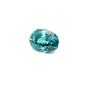 7.56 Ct Certified Blue Zircon Oval Cut Heated Gemstone from Cambodia - Picture 1 of 6