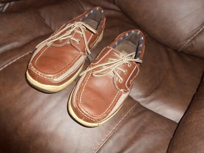 Zapatos de barco Reel Legends para hombre talla 10,5 marrón beige tonos borgoña Foto 1 de 4