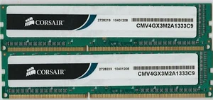 CORSAIR 4GB (2 x 2GB) 240-Pin DDR3 SDRAM DDR3 1333 Desktop Memory Model CMV4GX3 - Picture 1 of 1