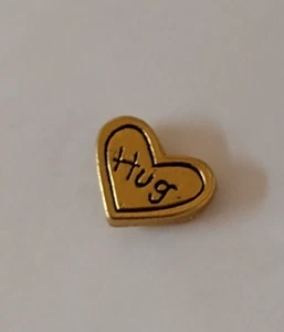 HUG kleines Herz goldfarbene Krawattennadel Anstecknadel - Bild 1 von 5
