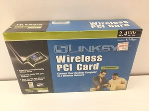 Linksys 2.4Ghz Wireless PCI Card Model No. WMP11 *Sealed New* - Picture 1 of 3
