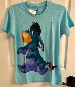 Disney Parks Eeyore T-Shirt Ladies' Large Cotton Blue 2015 Runs Small! - Picture 1 of 6