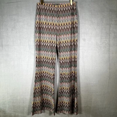 Pantalones BOHO FOREVER 21 Mujer Arco Iris Playa Campana Diseño AJUSTE Y ESTILO Grandes Foto 1 de 4