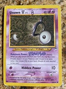 Pokemon Card Unown 1995-2000 - Picture 1 of 2