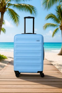 Travelite Skyline Trolley M Hellblau Aqua 4-Rad Hartschale TSA Schloss Koffer - Bild 1 von 7