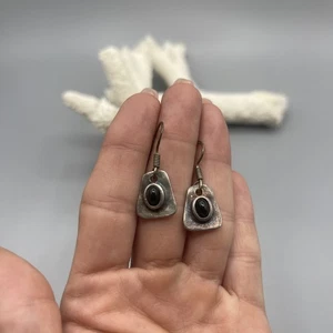 Impresionantes pendientes de gancho vintage de plata de ley 925 estilo modernista # Z150 - Imagen 1 de 16