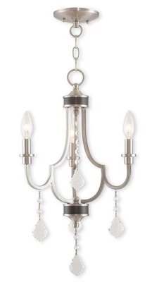 Livex Lighting 40883-91 Glendale Mini Chandelier Brushed Nickel - Image 1 of 4