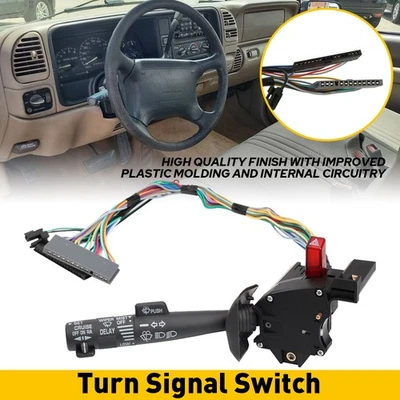 For Chevrolet GMC C1500 K1500 C2500 K2500 C3500 1995-1999 Turn Signal Switch US - Image 1 of 4