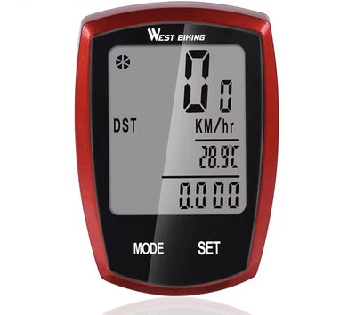 Kabellos Fahrradcomputer West Bik LCDFahrrad TachometerRadfahren Kilometerzähler - Bild 1 von 4