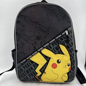 Pokemon Pikachu Charizard Blastoise Kids Backpack Black School Bag - Picture 1 of 10