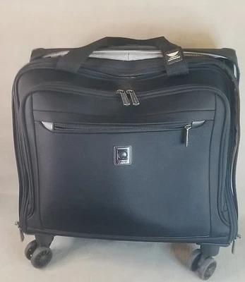 DELSEY Black 18" 4 Roller Underseat Carry On Bag w Telescopic Handle - Image 1 of 4