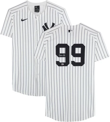 Camiseta deportiva Nike Elite blanca autografiada por Aaron Judge de los New York Yankees Foto 1 de 4