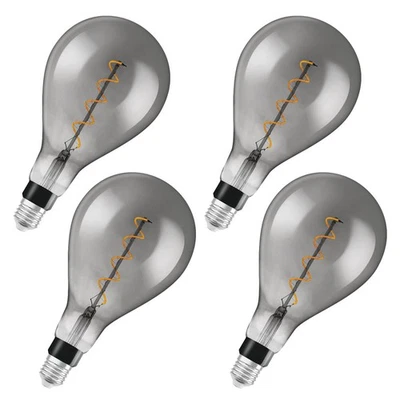 4 x Osram Vintage LED Spiral Filament Birnen A160 5W E27 Rauchglas warm UVP 119€ - Bild 1 von 4