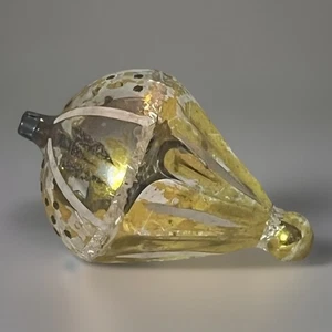 Vintage Christbaumschmuck mundgeblasen Quecksilber Glas Ballon geriffelt TORPEDO MICA - Bild 1 von 8