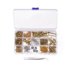 1X(254Pcs/Lot Guitar Screws Kit for Back Plate Mount Assortment with Storage Box