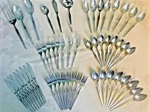 Rogers Velvet Rose #678 Stainless Steel 54 Pieces Service for 8 Japan - Picture 1 of 12