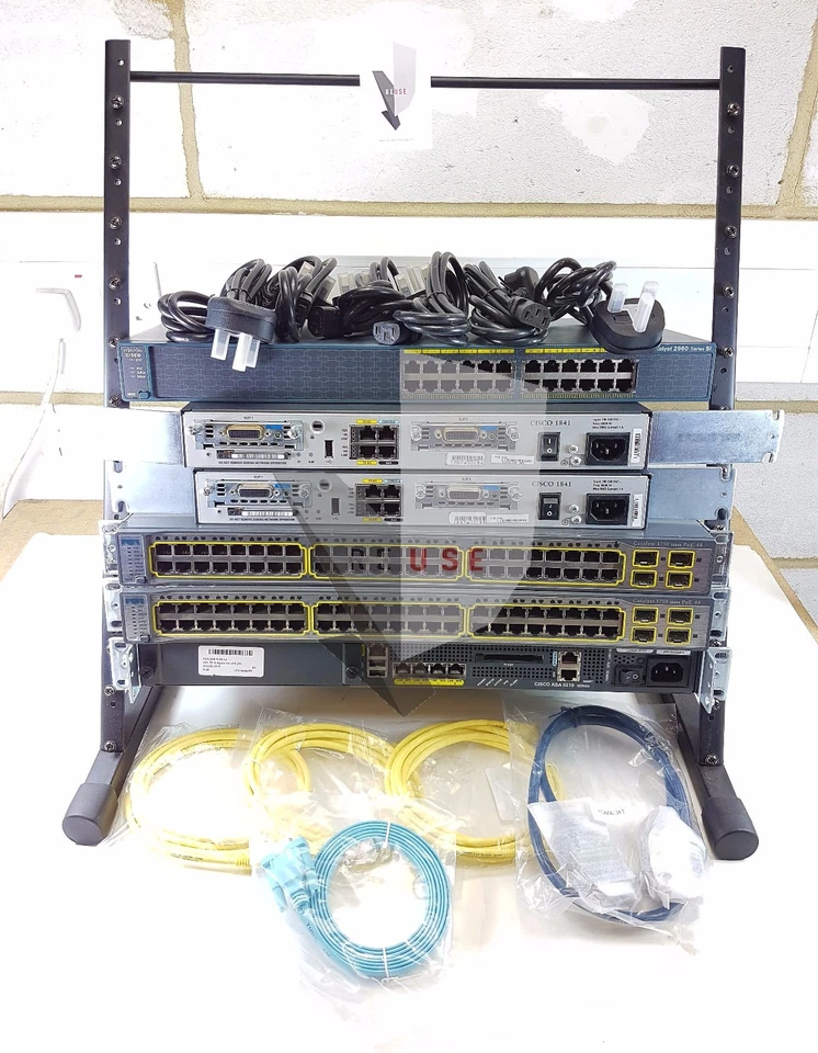KIT LABORATORIO SICUREZZA CISCO CCNA CCNP 2x 1841, 1x 2960, 2x 3750, 1x ASA 4x WIC-1T  - Immagine 1 di 1