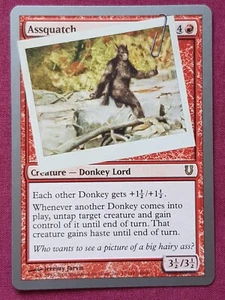 Magic The Gathering UNHINGED ASSQUATCH red card MTG - Picture 1 of 2
