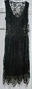 Neu mit Etikett - TART - lila Spitzen-Overlay-Kleid - schwarz Einzelhandel 174 $ - Bild 1 von 4