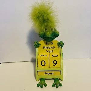 Fuzzy Hair Frog Perpetual Desk Calender - Picture 1 of 6