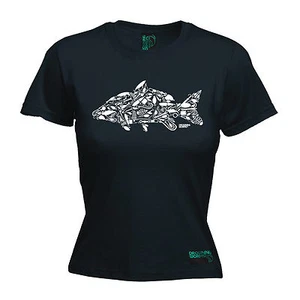 Carp Fishing WOMENS T-SHIRT Tee Fish Worms Boat Angling Fly Funny birthday gift - Picture 1 of 10