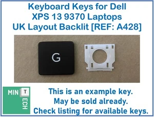 Keyboard Replacement Keys for Dell XPS 13 9370 Laptops UK Layout Backlit - Picture 1 of 8