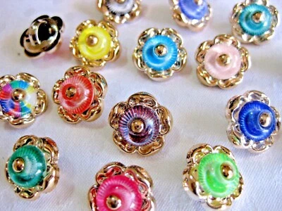 10 hübsche Knöpfe, verschiedene Farben,Farbe wählbar,ca.18mm , K 68 - Bild 1 von 3