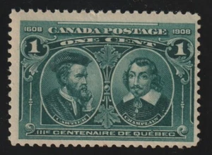 Canada 1908 #97 Quebec Tercentenary Issue 1 cent - F MNH - Picture 1 of 2