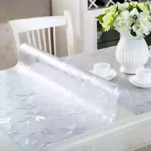 Soft Glass Tablecloth Clear/Matte Oilproof Waterproof Table Cover Approx 1.0mm - Picture 1 of 21