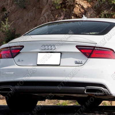 For 12-18 Audi A7 S7 RS7 Pearl White V-Style Rear Duckbill Trunk Spoiler W-Power - Image 1 of 4