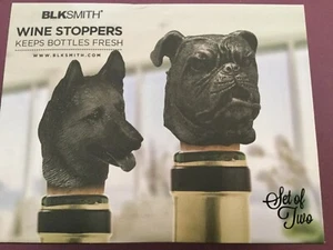 BLK SMITH . Wine stoppers - dogs - Picture 1 of 1