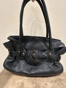 salvatore ferragamo black leather purse handbag - Picture 1 of 4