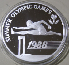 Karibik-Barbados 20 Dollars 1988 Silber KM#49 #F6399 "Olympic Games" PP-Proof