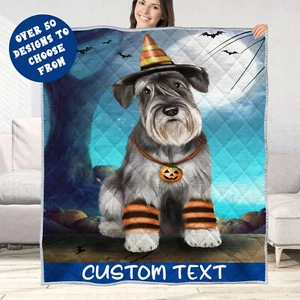 Schnauzer Quilt Dog Bedding Personalized Bed Gift Many Designs NWT - Picture 1 of 35