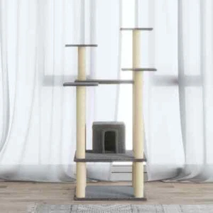 Rascador para gatos con postes de sisal Multicolor 110 cm Mascotas vidaXL - Imagen 1 de 39