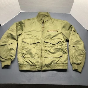 VTG Ralph Lauren Polo 67 Jeans Co Bomber Jacket Military Surplus Green Mens S - Picture 1 of 14