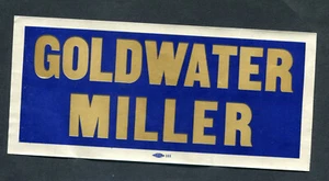 Goldwater Miller Window Sticker - Picture 1 of 4