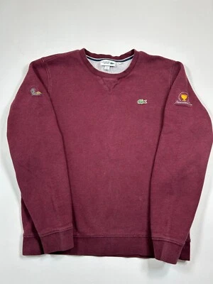 Lacoste Sport Sweatshirt Mens Medium Size 4 Red Croc Liberty National Golf Club - Image 1 of 4