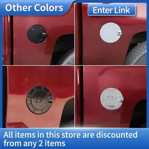 2 Look Door Fuel Filler Tank Gas Cap Cover Trim For Chevy Silverado Sierra 14-18 - Picture 1 of 20