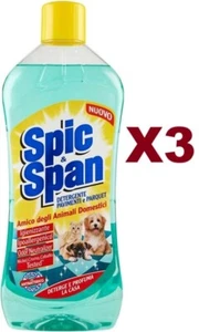3 PZ SPIC & SPAN DETERGENTE PAVIMENTI E PARQUET ANIMALI DOMESTICI 1 LT - Foto 1 di 2