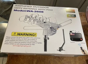 Outdoor Digital Amplified HDTV Antenna 150 Mile Motorized 360 Rotation 4K - Picture 1 of 5