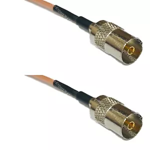RG316 DVB TV Pal Female to DVB TV Pal Female RF Cable Rapid-SHIP LOT - Picture 1 of 1