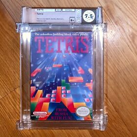 Brand New NES Tetris WATA 7.5 Factory Sealed H-Seam 1989 Graded Nintendo Game