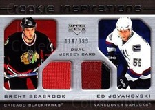 2005-06 Upper Deck Rookie Update #203 Brent Seabrook, Ed Jovanovski