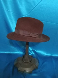Baileys Of Hollywood Men Wool Fedora Brown "Baker" Size Small Fourth Doctor Hat - Picture 1 of 8