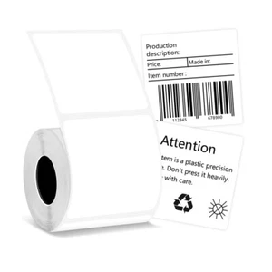 700 etiquetas térmicas directas adhesivas de 2" x 2" hágalo usted mismo para persiana enrollable cebra -1 rollo - Imagen 1 de 9