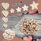 200pcs Rustic Wood Wooden Love Heart Stars Decoration  Wood Chips Crafts DIY