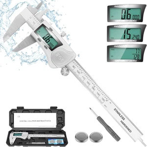 Digitaler Messschieber Messwerkzeug, IP54 Wasserdicht Elektronischer Mikrometer Messschieber... - Bild 1 von 12