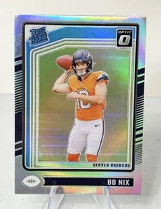 2024 Panini Donruss Optic Bo Nix RC Rated Rookie Silver Holo Prizm #209 - Picture 1 of 2